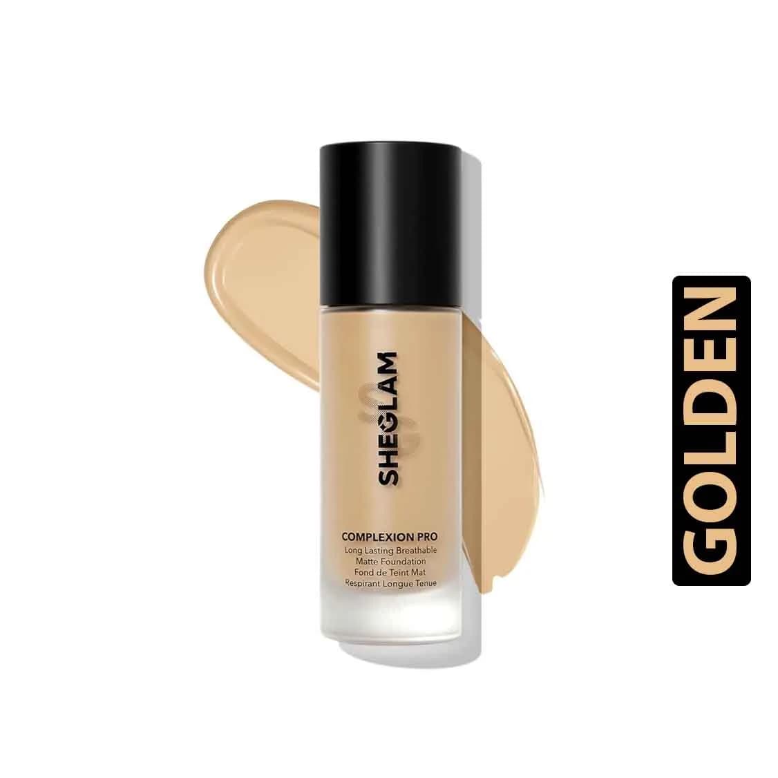 SHEGLAM Complexion Pro Long Lasting Breathable Matte Foundation-Golden 30ml