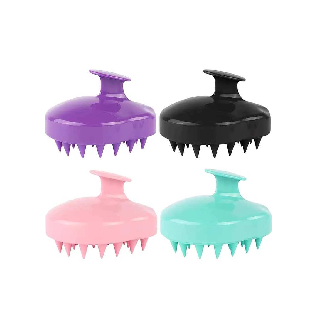 Silicone Shampoo Scalp Hair Massager Brush (Random Color)