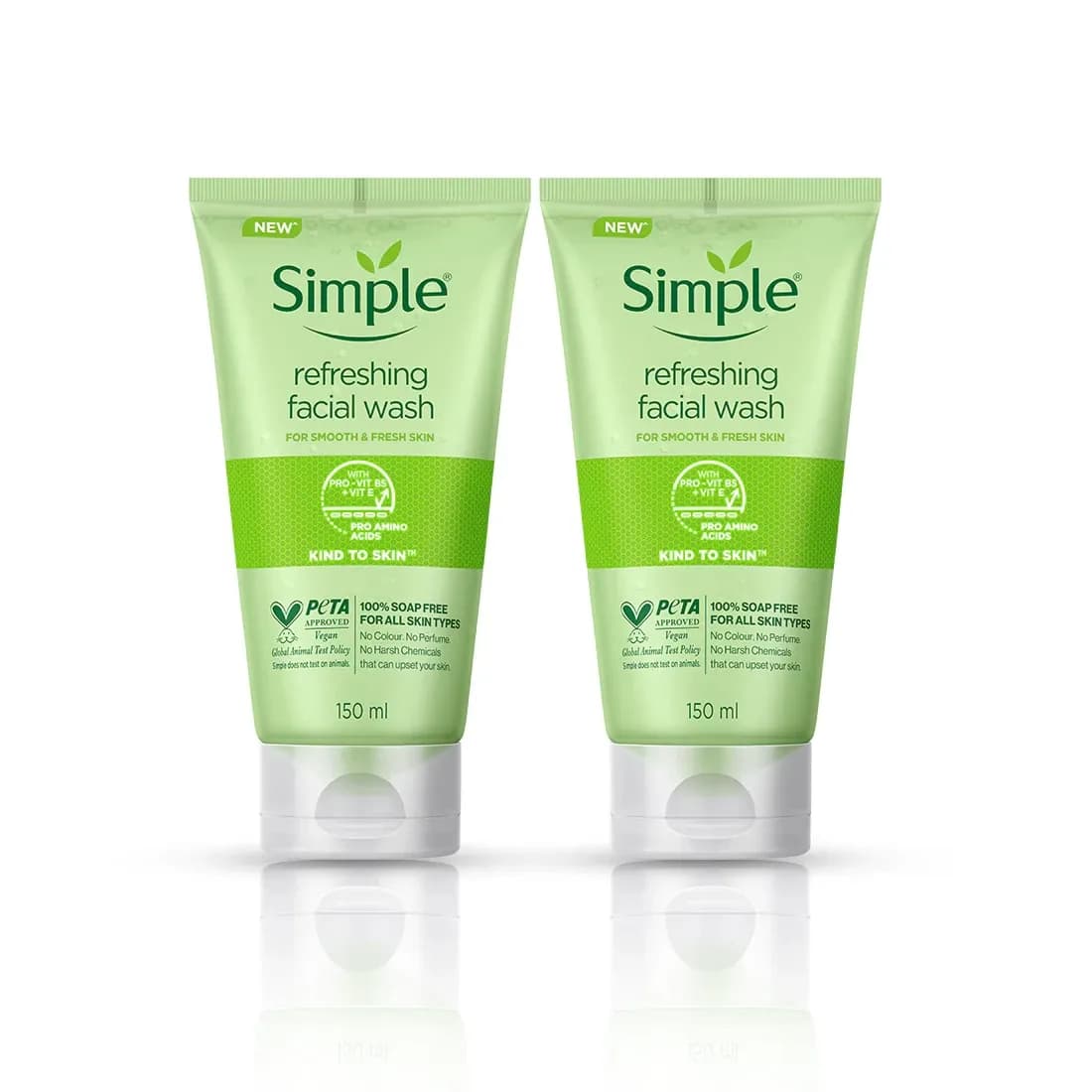 Simple Refreshing Face Wash 150ml (Pack of 2)