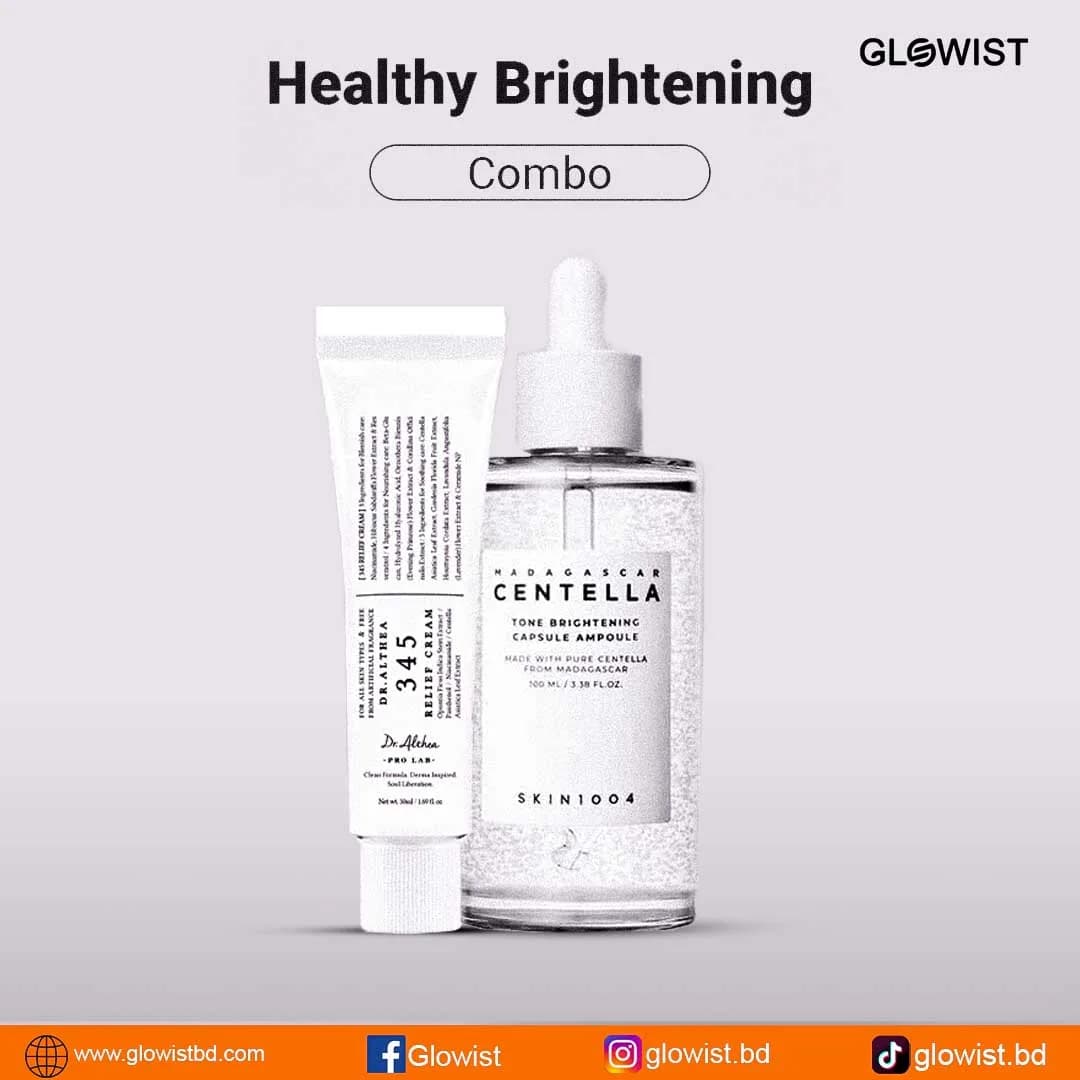 Skin1004 Madagascar Centella Tone Brightening Capsule Ampoule (100ml) and Dr Althea 345 Relief Cream 50ml
