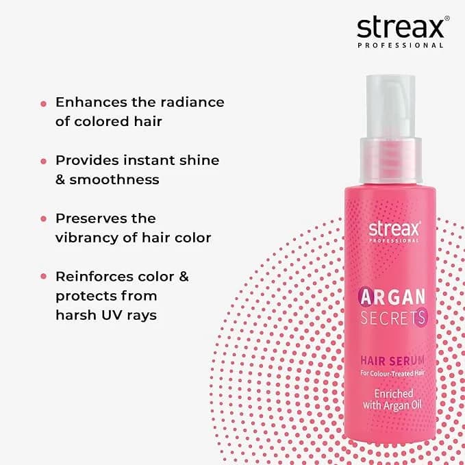 Streax Professional Argan Secrets Color Protect Hair Serum 100 ml