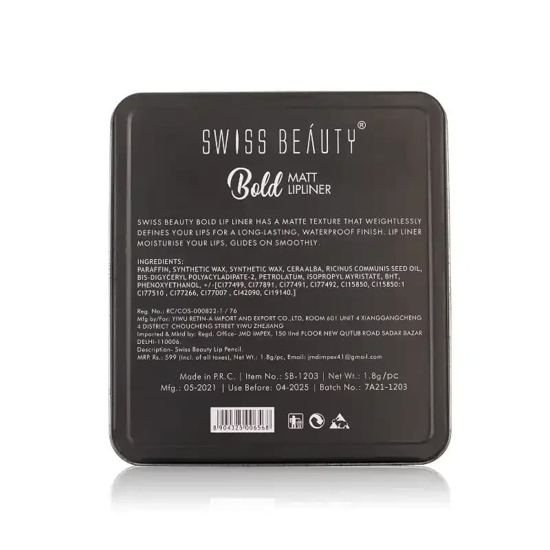Swiss Beauty Bold Matt Lip Liner Set Of 12 Pcs