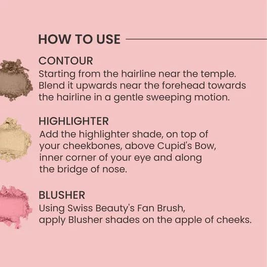 Swiss Beauty Cheek – A – Boo Contour Blusher Highlighter – 8g (03-FACE IT UP DARK)