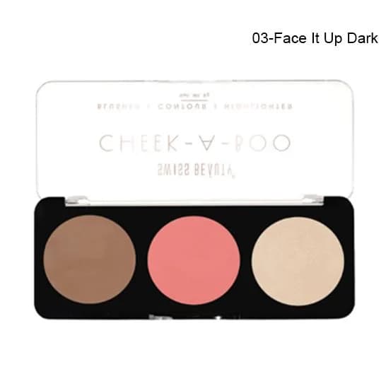 Swiss Beauty Cheek – A – Boo Contour Blusher Highlighter – 8g (03-FACE IT UP DARK)