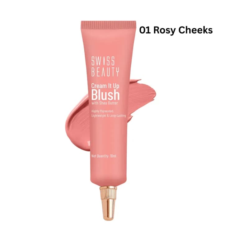 Swiss Beauty Cream It Up Blush with Shea Butter – 10g (01  Rosy Cheeks)