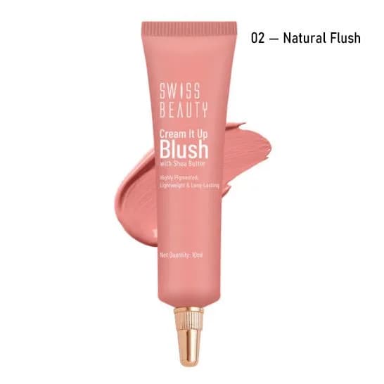 Swiss Beauty Cream It Up Blush with Shea Butter – 10g (02  Natural Flush)
