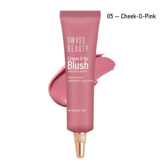 Swiss Beauty Cream It Up Blush with Shea Butter – 10g (05  Cheek-O-Pink)