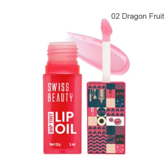 Swiss Beauty Dip Tint Lip Oil – 3ml (02-DRAGON FRUIT)