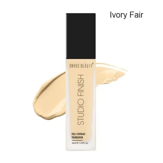 Swiss Beauty Full Coverage Foundation Studio Finish 30ml - 02 Ivory Fair