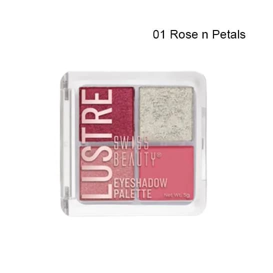 Swiss Beauty Lustre Eyeshadow Palette -01 Rose n Petals