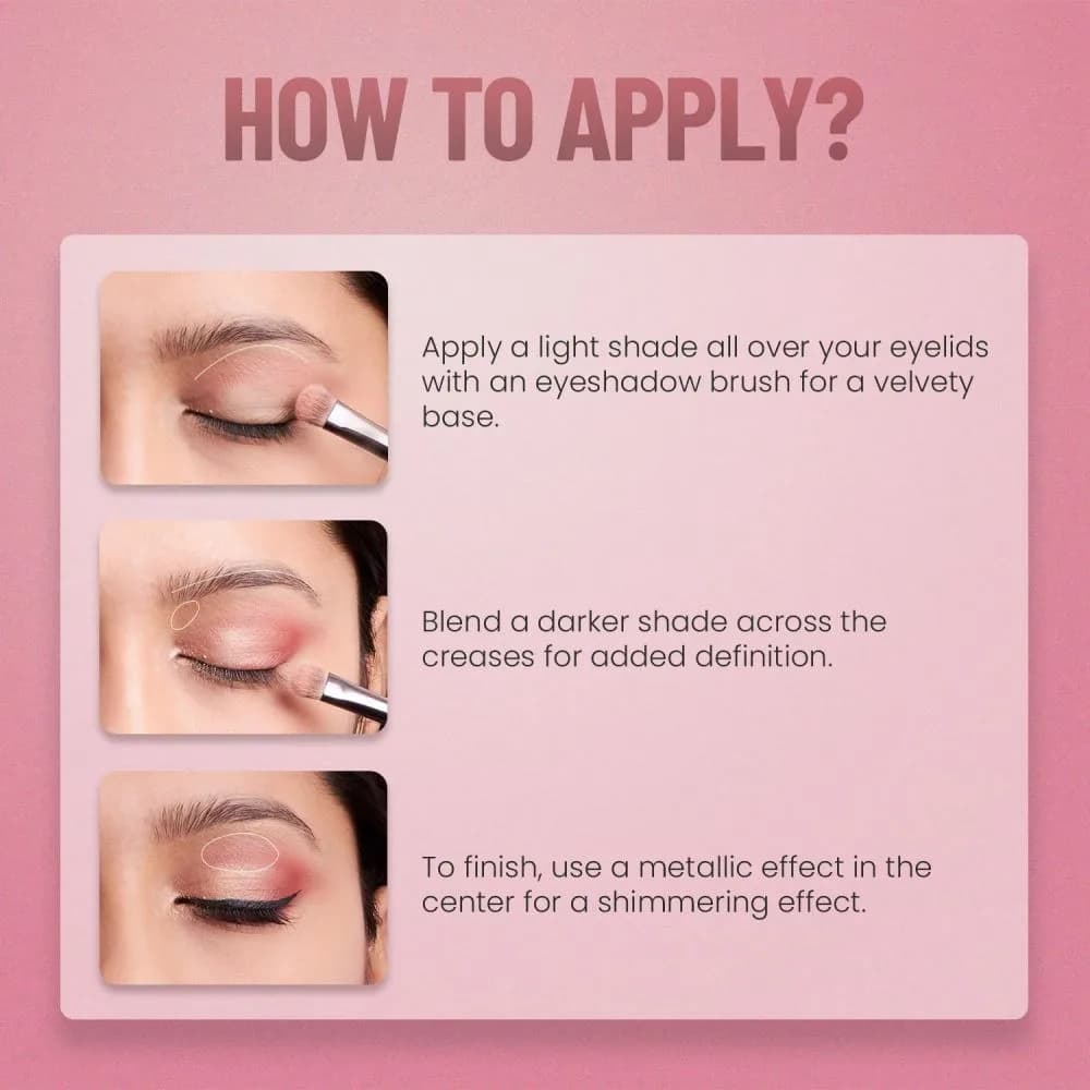 Swiss Beauty Lustre Eyeshadow Palette -01 Rose n Petals