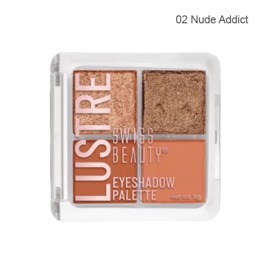 Swiss Beauty Lustre Eyeshadow Palette - 02 Nude Addict