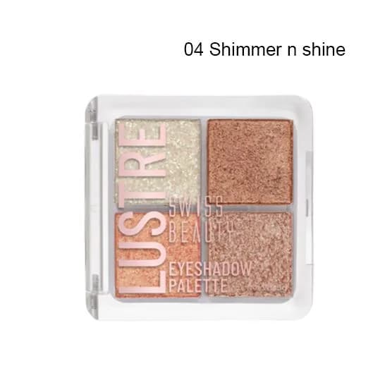 Swiss Beauty Lustre Eyeshadow Palette - 04  Shimmer n shine