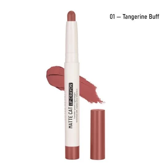 Swiss Beauty Matte Cat Lip Crayon  01 Tangerine Buff