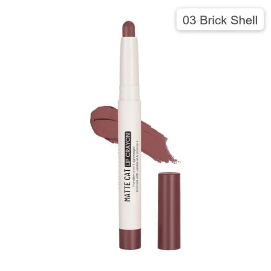 Swiss Beauty Matte Cat Lip Crayon 03 Brick Shell