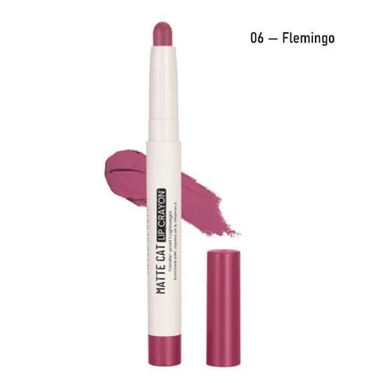 Swiss Beauty Matte Cat Lip Crayon 06 Flemingo