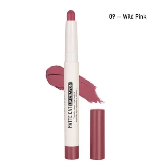 Swiss Beauty Matte Cat Lip Crayon 09 Wild Pink