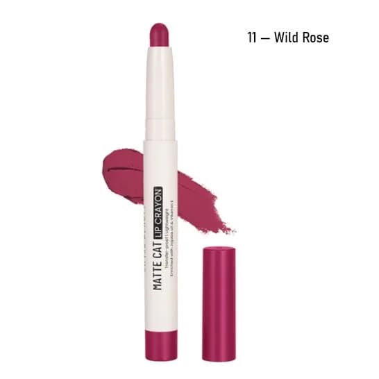 Swiss Beauty Matte Cat Lip Crayon 11 Wild Rose