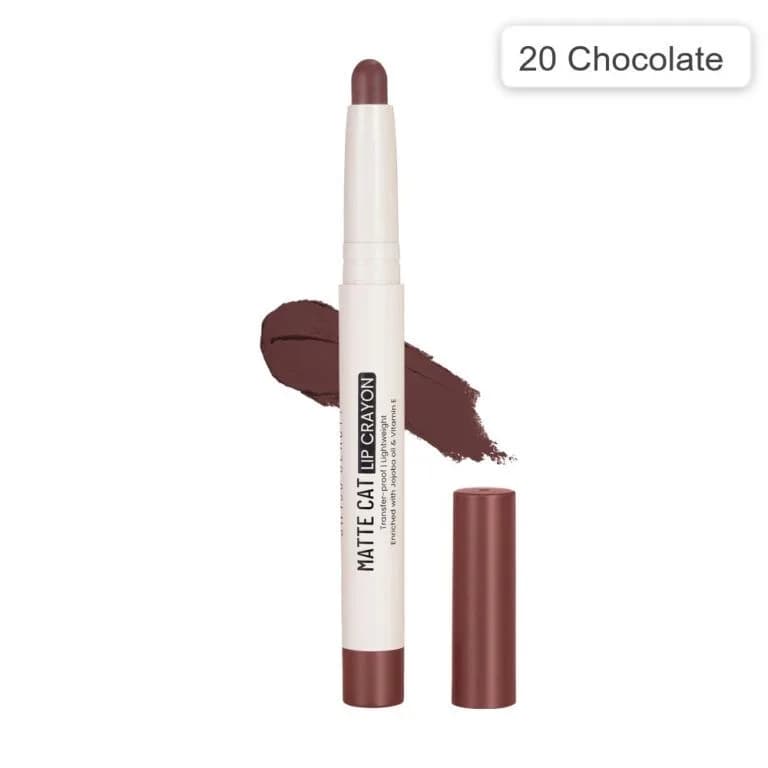 Swiss Beauty Matte Cat Lip Crayon 20 Choclate Fudge