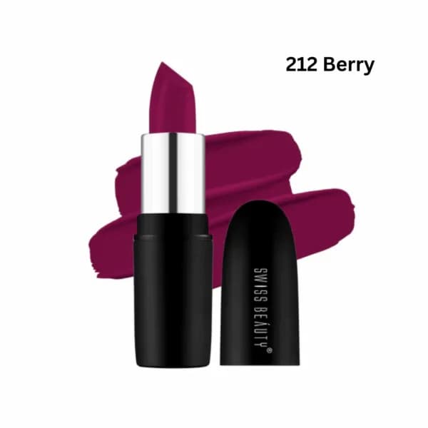 Swiss Beauty Pure Matte Lipstick - 12  Berry