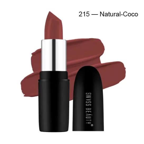 Swiss Beauty Pure Matte Lipstick  - 215 Natural Coco