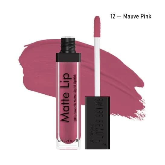 Swiss Beauty Ultra Smooth Matte Liquid Lipstick – 6ml (12-MAUVE PINK)