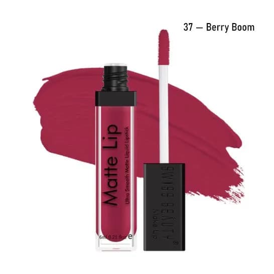 Swiss Beauty Ultra Smooth Matte Liquid Lipstick – 6ml (37-BERRY BOOM)