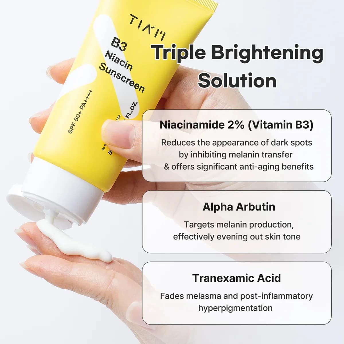 TIAM B3 Niacin Sunscreen SPF 50+ PA ++++, 50 ML