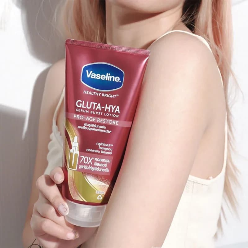 vaseline gluta hya pro age restore healthy serum burst lift body lotion 300ml