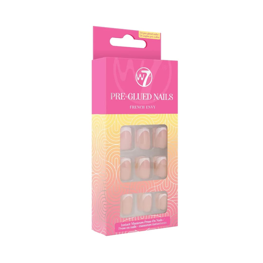 W7 False Nails Pre-Glued Nails – French Envy