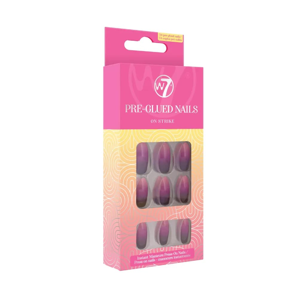 W7 False Nails Pre-Glued Nails – On Strike