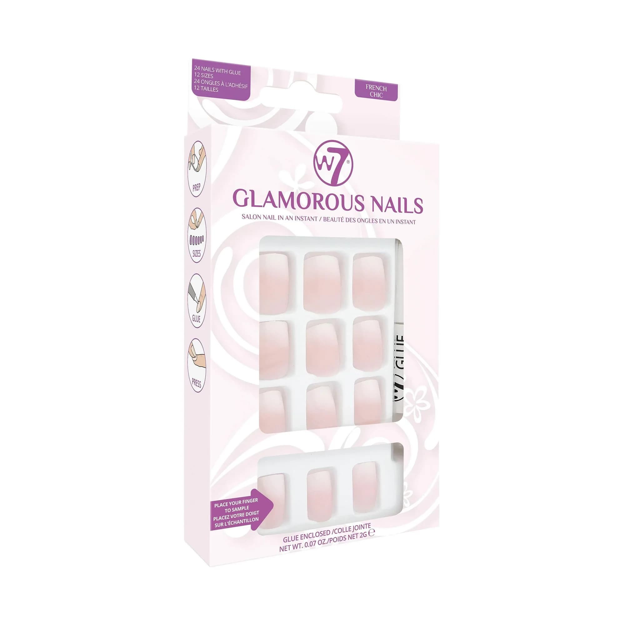 W7 Glamorous Artificial Nails (2gm)