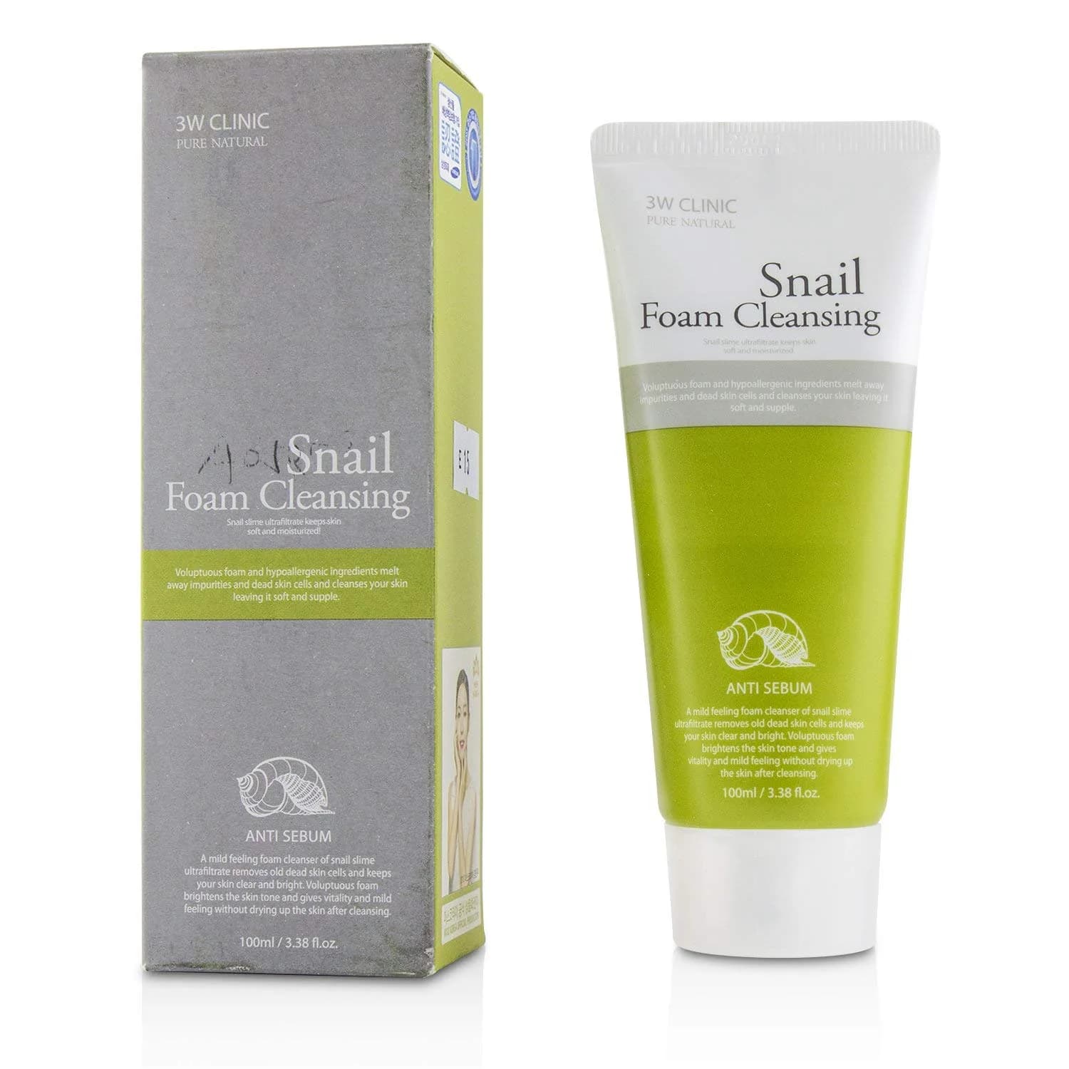 3w clinic snail foam cleansing 100ml