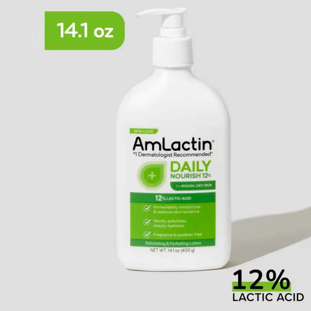 AmLactin Daily Nourish Lotion with 12% Lactic Acid Exfoliating & Hydrating Lotion 567g