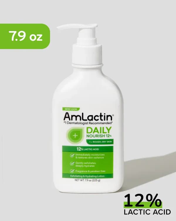 AmLactin Daily Nourish Lotion with 12% Lactic Acid Exfoliating & Hydrating Lotion 225gm