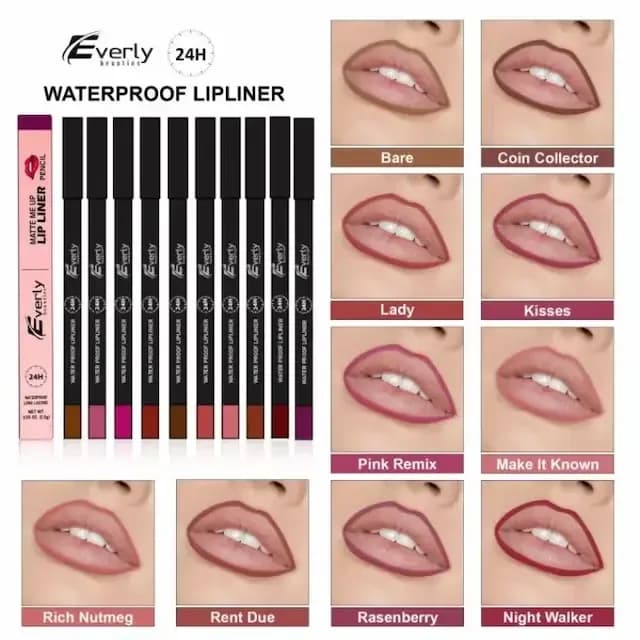 Everly Beauties 24H Waterproof Lip Liner - Mocha Brown