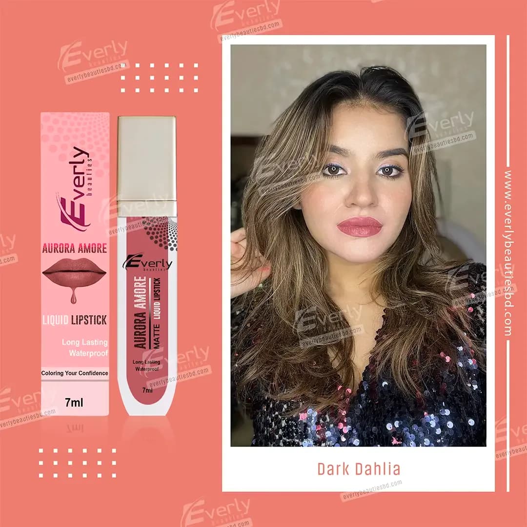 Everly Beauties Aurora Amore Matte Liquid Lipstick (Dark Dahlia)