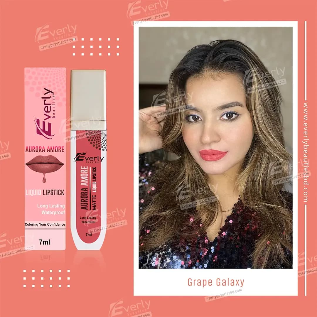 Everly Beauties Aurora Amore Matte Liquid Lipstick (Grape Galaxy)