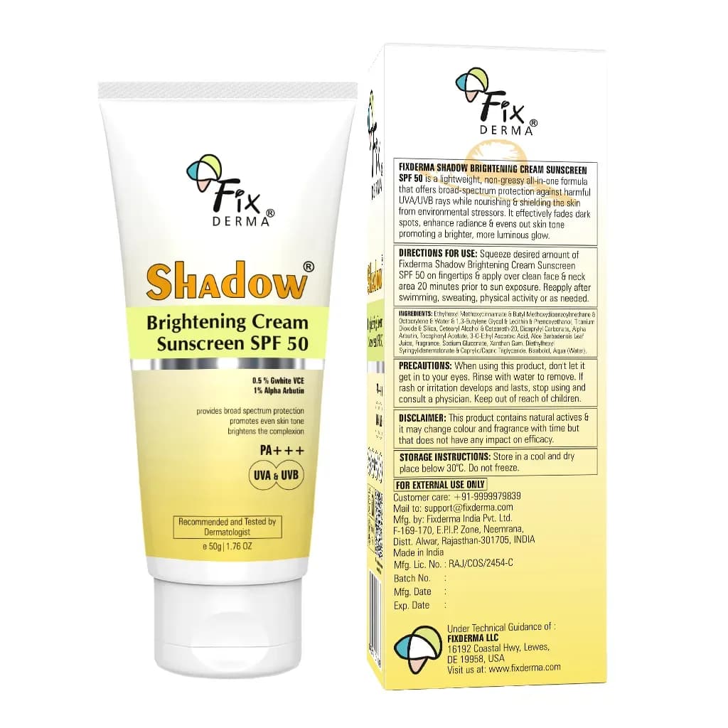 Fixderma Shadow Brightening Sunscreen Cream SPF 50+ (50g)