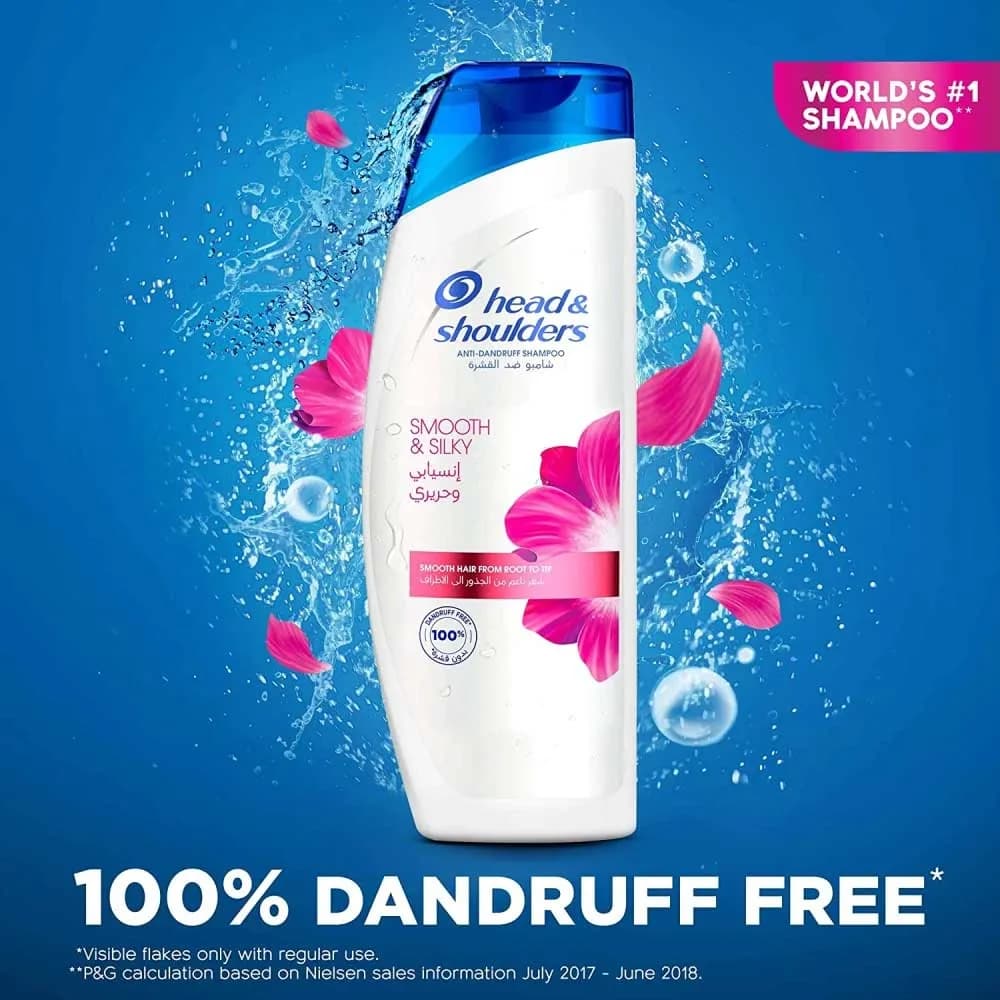 Head & Shoulders Smooth & Silky Anti Dandruff Shampoo 400ml (UAE )