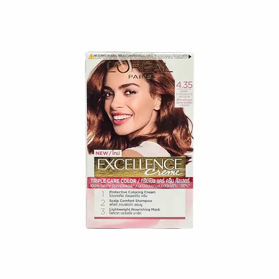 L'Oréal Excellence Crème Permanent Hair Color 4.35 Dark Chocolate Brown