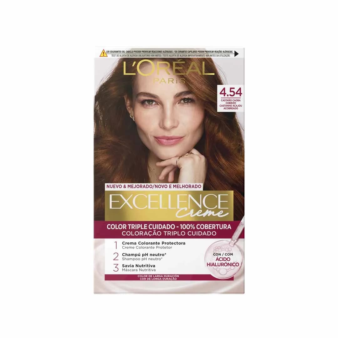 L'Oréal Paris Excellence Creme permanent hair dye 4.54 Dark Copper Mahogany
