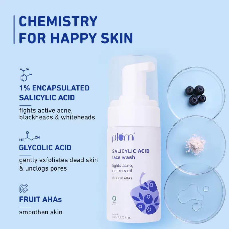Plum 1% Encapsulated Salicylic Acid Foaming Face Wash- 110ml