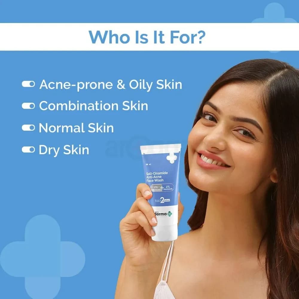 The Derma Co Sali-Cinamide Anti-Acne Face Wash 80ml