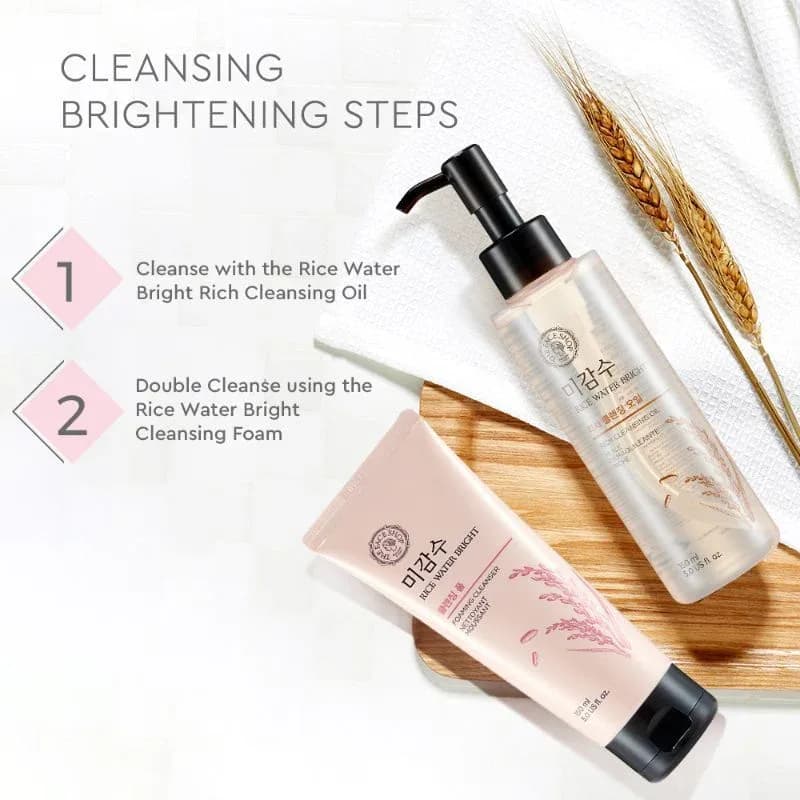 The Face Shop Rice Foam and Cleansing Oil 150ml+150ml (2 Items in the set)
