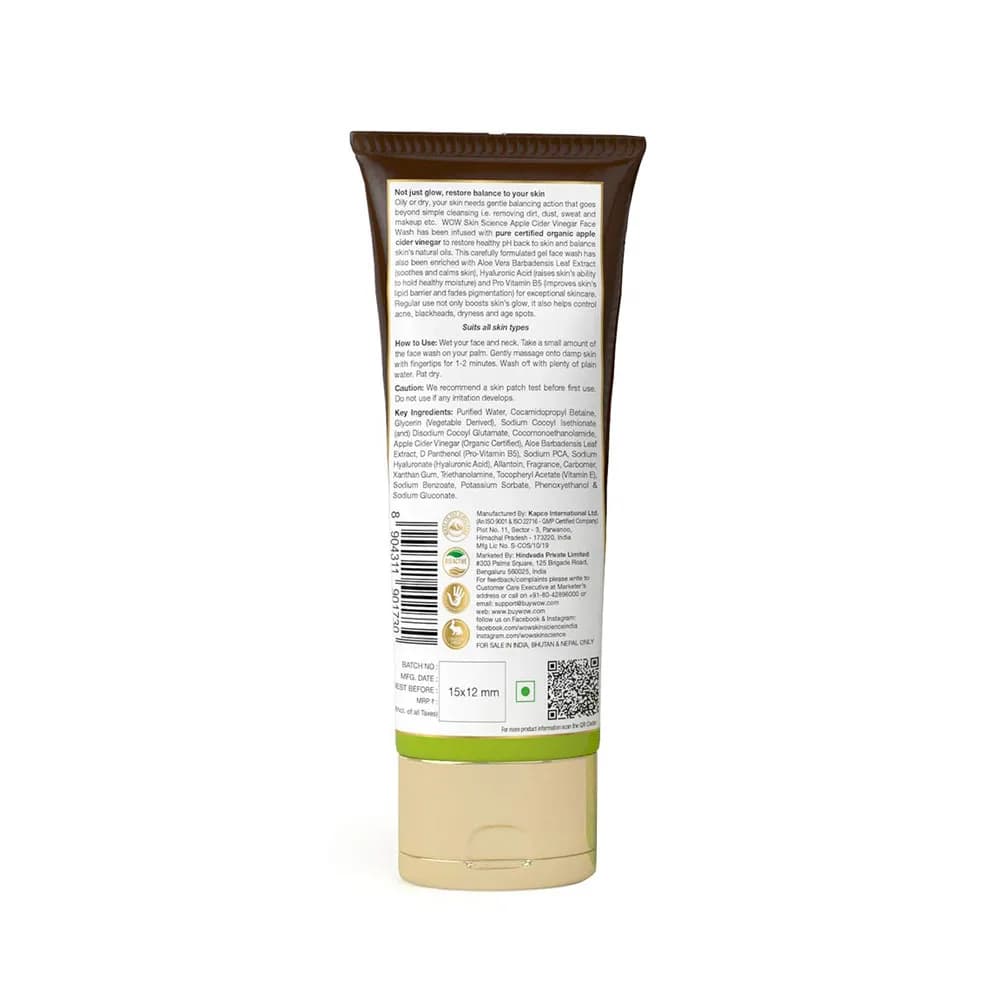 Wow Apple Cider Vinegar Face Wash (100ml)