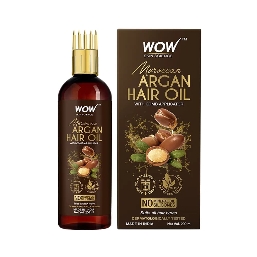WOW Skin Science Moroccan Argan Hair Oil For Strong & Healthy Hair (200ml)