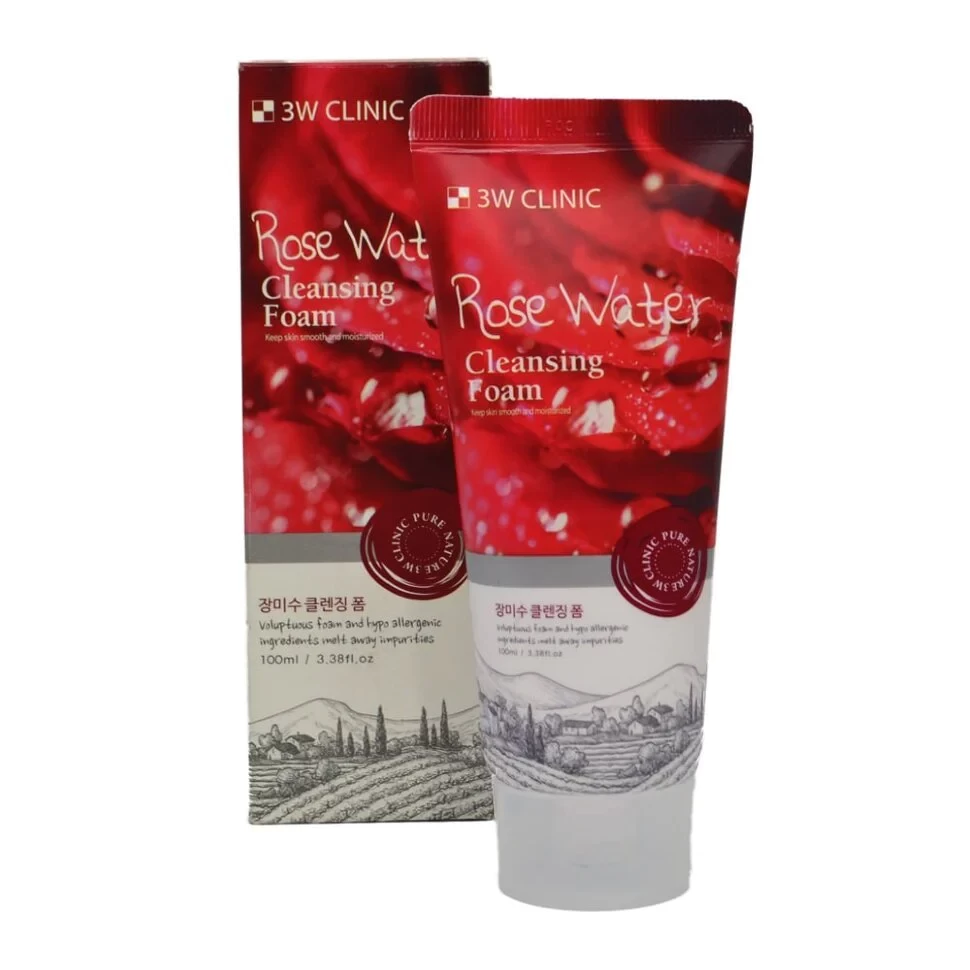 3W Clinic Rose Cleansing Foam 100ml