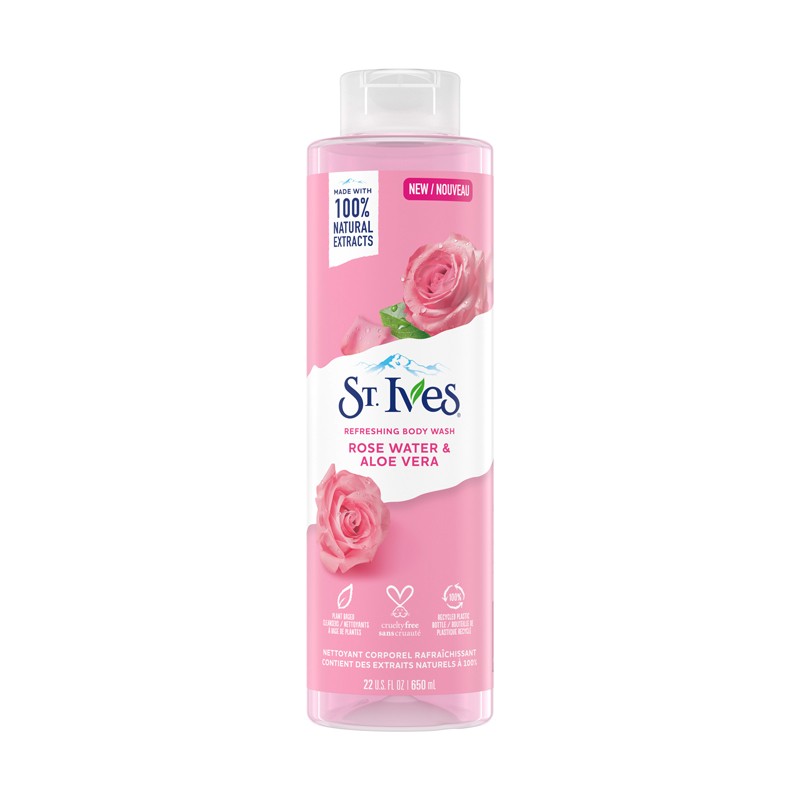 St. Ives Rose Water & Aloe Vera Refreshing Body Wash 650ml