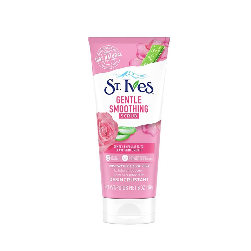 St. Ives Gentle Smoothing Rosewater and Aloe Vera Facial Scrub 170g